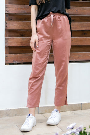 NA-KD - Satin Pants Terracotta