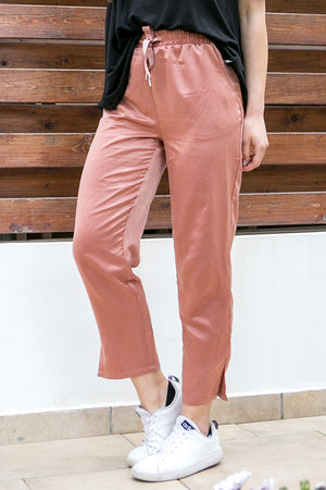 NA-KD - Satin Pants Terracotta