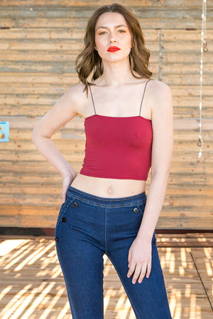 Queencii – Florida Crop Top Strap Red