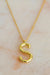 Queencii – Letter Necklace 925 Sterling Silver / 18k Yellow Gold Plated