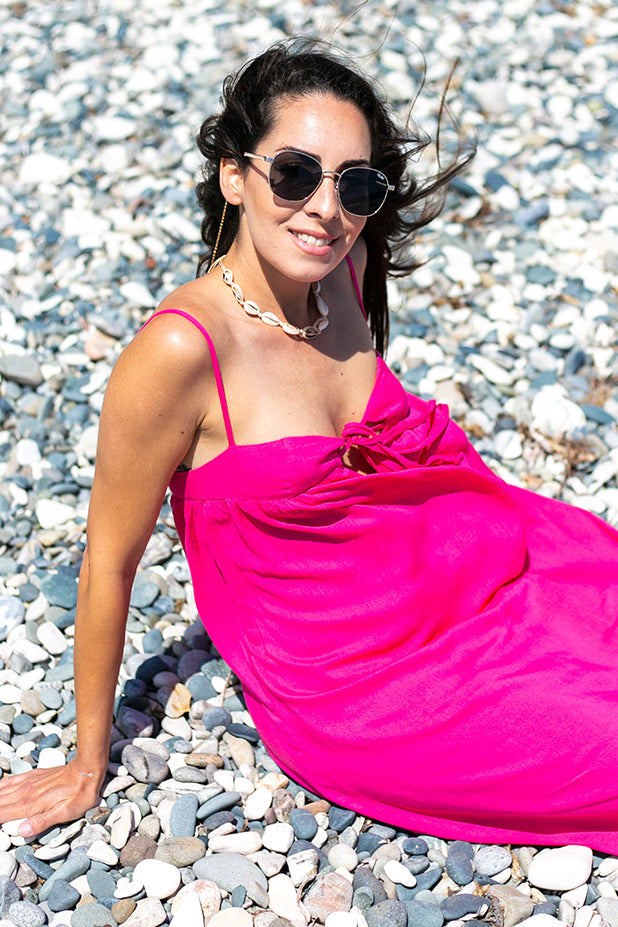 SNDYS – Cassie Dress Fuchsia