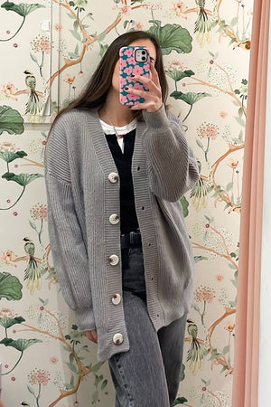 Queencii – Nathalie Cardigan Grey