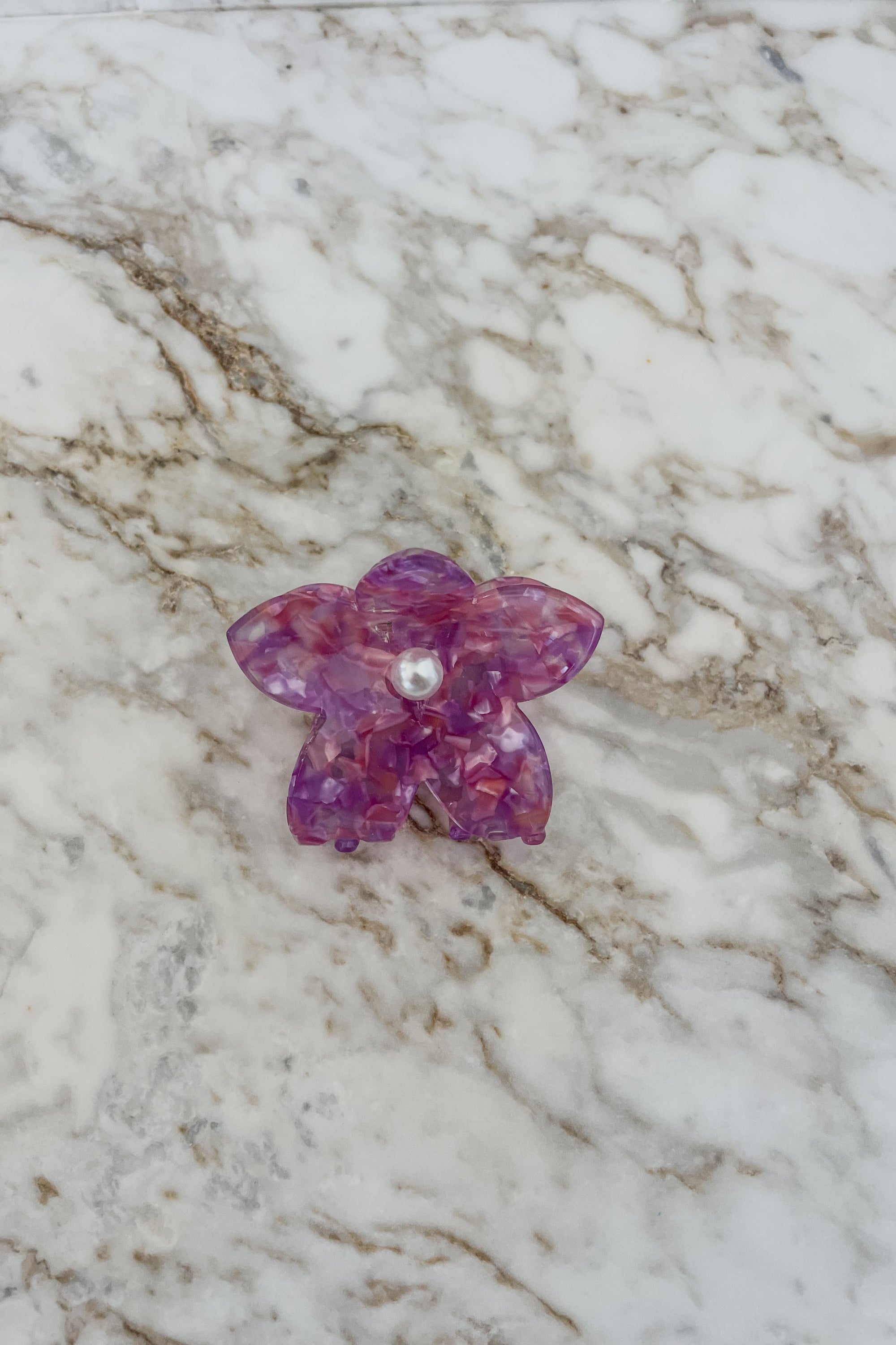 Sun Sea & Roses - Hair Clip Flower Purple