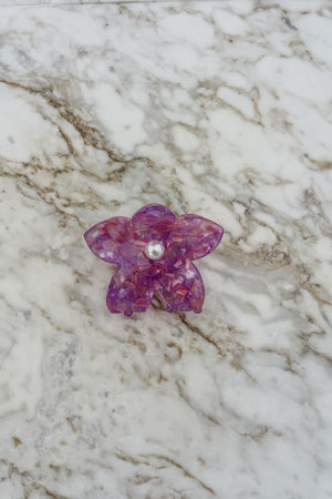 Sun Sea & Roses - Hair Clip Flower Purple