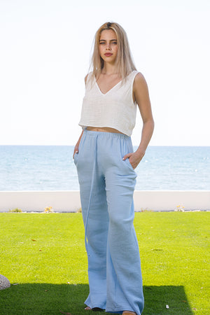Sun Sea & Roses – Leandra Trousers Light Blue