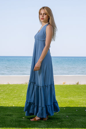 Sun Sea & Roses – Daniela Maxi Dress Blue