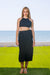 Sun Sea & Roses – Aurelia Midi Wrap Skirt Black