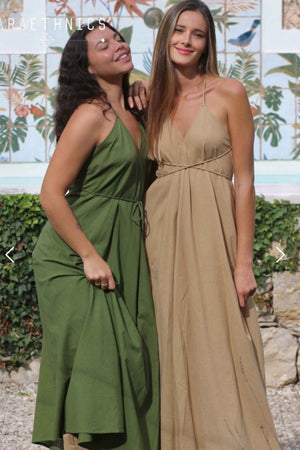 Lara Ethnics - Victoria Long Dress Beige