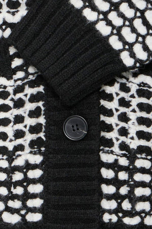 Ichi - Cardigan Black and White