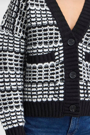 Ichi - Cardigan Black and White