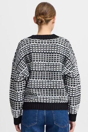 Ichi - Cardigan Black and White