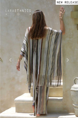Lara Ethnics - Kimono Sparkle Brown