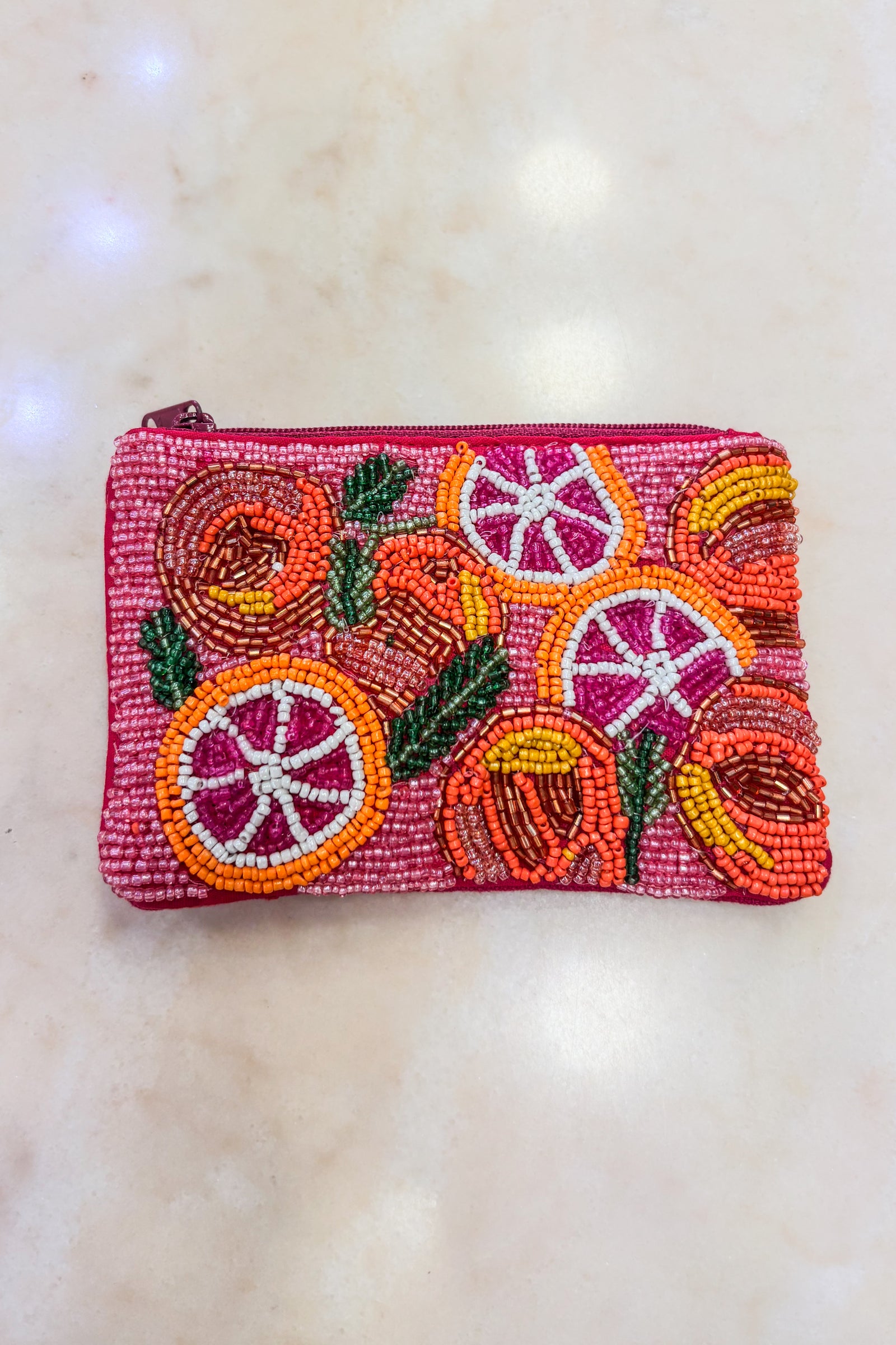 Lara Ethnics - Clutch Bag Beaded Orange
