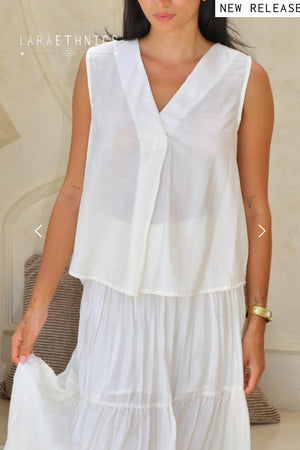 Lara Ethnics - Blouse White