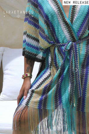 Lara Ethnics - Kimono Sparkle Blue