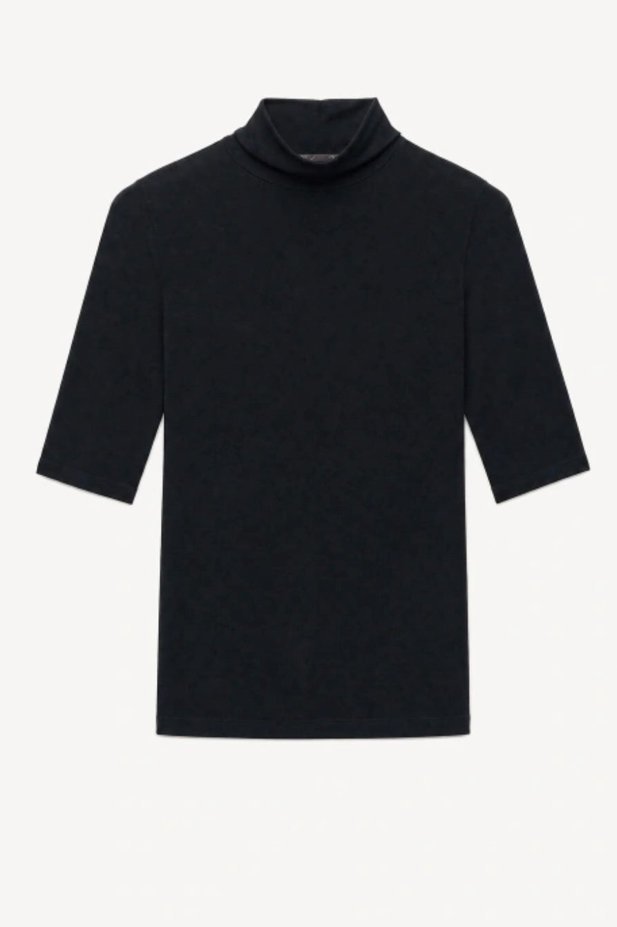 Lumina - Polo Neck Top Black