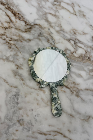 Sun Sea & Roses - Pocket Mirror Marble Green