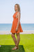 Sun Sea & Roses – Claudia Short Backless Dress Orange