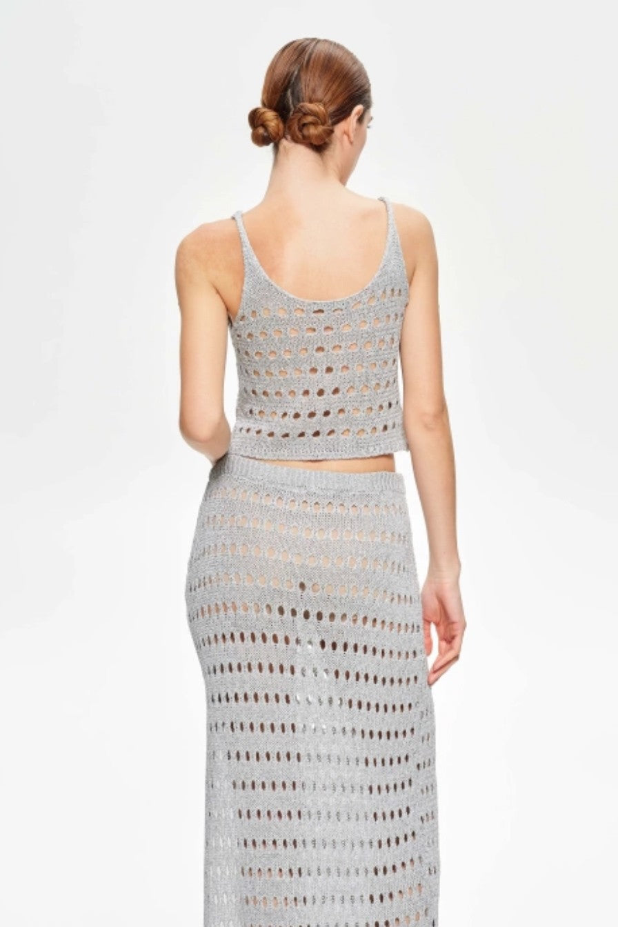 Lumina - Knit Top Silver