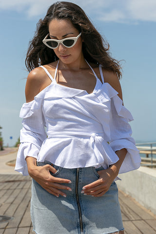  Runaway - Hunter Wrap Top White 2025