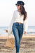 NA-KD - Batwing Ribbed Knitted Sweater White
