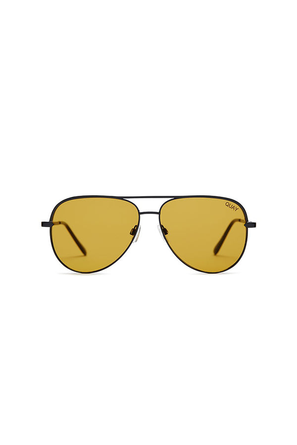 Quay Australia Sunglasses with Black Frame and Neon Yellow Cloth Shop Quay Australia Prove It Sunglasses In Tort/blk - Fast  main image 4
