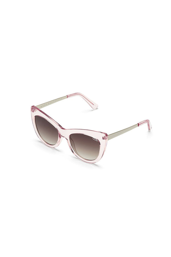 Quay Australia New Pinkish Cat Eye Sunglasses Quay call the shots cat eye sunglasses in clear pink with  main image 2