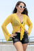 Queencii - See Through Top Yellow