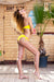 Phax Swimwear - Tropicana Sunset Strapless Bikini Yellow / Black