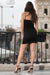 Queencii – Cosmopolitan Beaded Mini Dress Black Multicolor