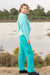 Sun Sea & Roses – Farretti Corduroy Cargo Pants Turquoise
