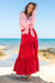 Sun Sea & Roses – Helen Maxi Skirt Red