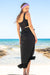 Sun Sea & Roses – Astraea Wrap Ruffle Skirt Black
