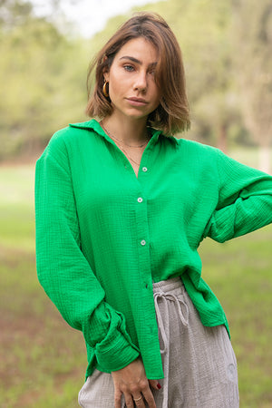 Sun Sea & Roses – Calissa Shirt Green