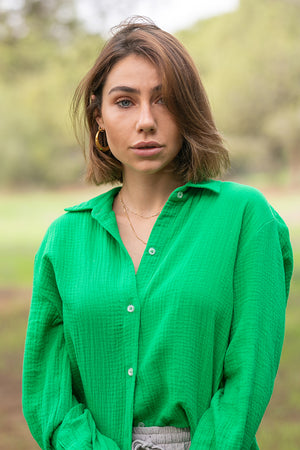 Sun Sea & Roses – Calissa Shirt Green