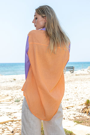 Sun Sea & Roses – Penelope Two Color Shirt Orange - Purple