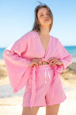 Sun Sea & Roses – Melaina Wrap Top Pink