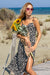 Queencii – Marigold Floral Dress Black