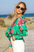 Queencii – Shannon Floral Shirt Green