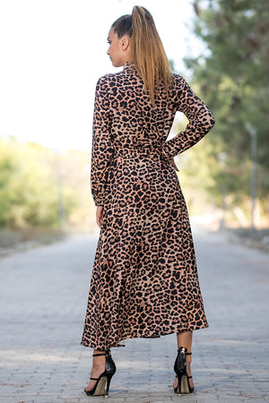 Leopard Print Long Dress | Queencii | Bazics CY - BAZICS CY Leopard Print Long Dress | Queencii | Bazics CY - BAZICS CY