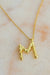Queencii – Letter Necklace 925 Sterling Silver / 18k Yellow Gold Plated