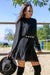NA-KD - Pleated Elastic Waist Dress Black