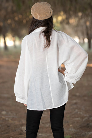 Queencii - Brixton Oversized Shirt White