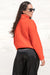 Queencii – Sarah High Collar Sweater Orange Red