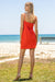 Sun Sea & Roses – Bettina Short Dress Red