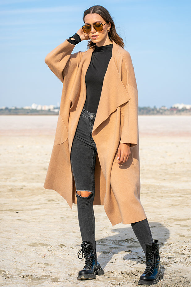 SNDYS Tia Cardigan Camel BAZICS CY