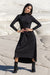 Sun Sea & Roses – Antheia High-Low Hemline Midi Dress Black