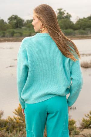 Queencii – Odile Sweater Turquoise